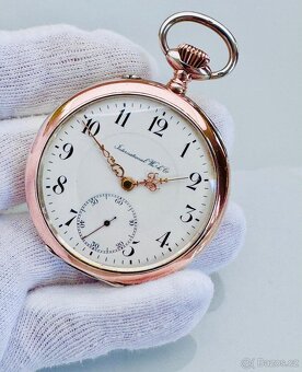NÁDHERNÉ CELO STŘÍBRNÉ PÁNSKÉ KAPESNÍ HODINKY IWC SCHAFFHAUS - 2