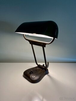 Starožitná stolní lampa bankéřka, DRGM, Německo - 2