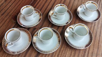 Český kávový servis (bílo-modro-zlatý) - 2