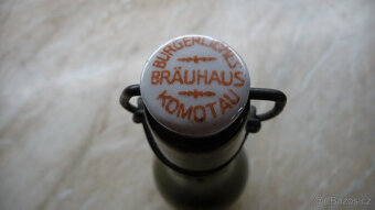 pivní láhev s keramickým uzávěrem. Chomutovské pivo. - 2