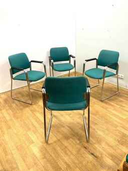 Retro židle / křesílka 80. léta chrom - 2