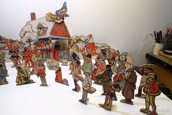 Betlém - starý - na překližce - 2