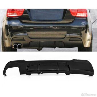 Difuzor zadního nárazníku BMW E90 2004-2011 – Černý lesk - 2