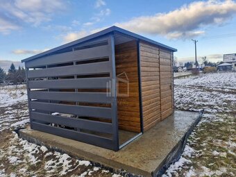 Zahradní domek 2,5x3m - dveře - okno - světlý ořech - 2