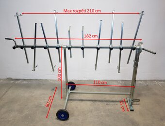 Otočný lakovací stojan 10 ramen - 2