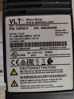NOVÝ Frekvenční měnič Danfoss VLT Micro Drive - 2