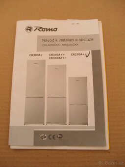 Lednice s mrazákem,značka:ROMO. - 2