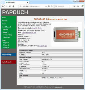 GNOME485 Převodník Ethernet RS485 - 2