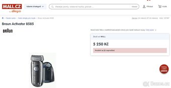 Pánský holící strojek Braun Activator 8585 NOVÝ - 2