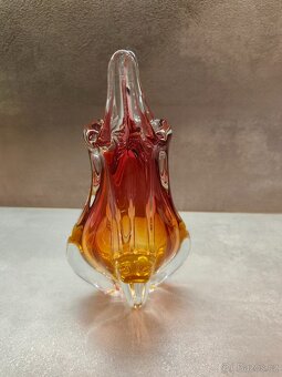 Hutní sklo - váza - 2