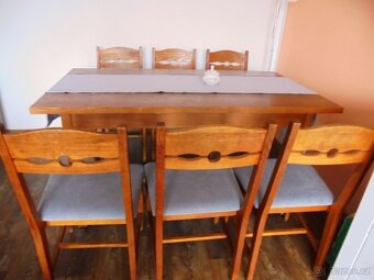 Jídelní stůl a židle masiv - 2