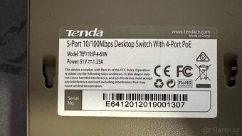 Poe Switch Tenda TEF1105P-4-63W - 2