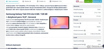 tablet Samsung Galaxy TAB S10 Lite 128GB sedy novy - 2