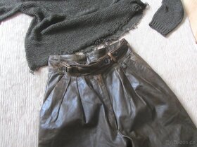 Vintage 80s/90s kožené dámské kalhoty - 2