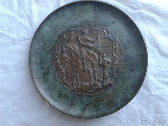 Franz Mikorey (1907-1986) -Heiliger Martin -Bronzerelief - 2