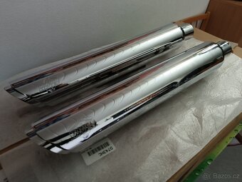 Výfuk VANCE AND HINES Chromované 3" Twin slash - 2