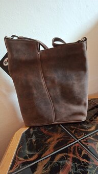 Kabelka kožená hnědá zn. P.Hajn - 2