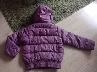Fialová zimní bunda vel.134 C&A here+there - 2