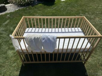 SNIGLAR Dětská postýlka, buk, 60x120 cm - 2