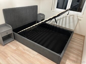 Čalouněná postel s úložným prostorem - 2