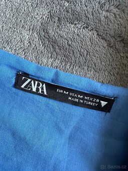 Krátké modré šaty Zara vel. M - 2
