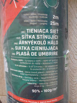 Stínící sít' formát 2x 25 metrů 90% - 2