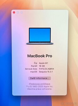 MacBook Pro M1 2020/16GB RAM/1TB SSD/Záruka - 2