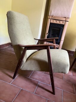 Křesla- nové čalounění - retro- 2ks- Čalounictvi Rejštejn - 2