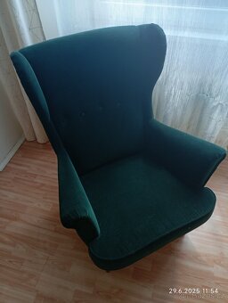 Křeslo IKEA Strandmon s podnožkou - 2