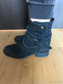 Kozačky kotníkové černé vel.37 - 2