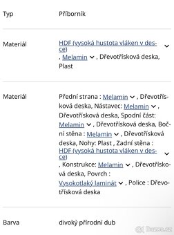 JENSLEV komoda/příborník JYSK - 2