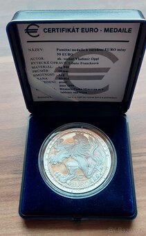 Velká stříbrná medaile Jiří z Poděbrad 50 Euro 1999, PROOF. - 2