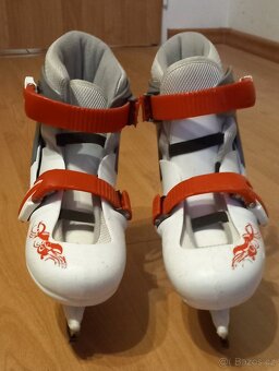 Prodám levně starší zachovalé zvětšovací brusle vel. 32-35 - 2