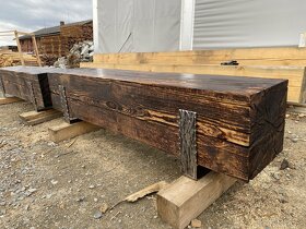 Dřevěná lavice venkovní masiv - 2