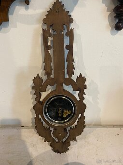 Starožitné hodiny s budíkem a teploměrem - 2