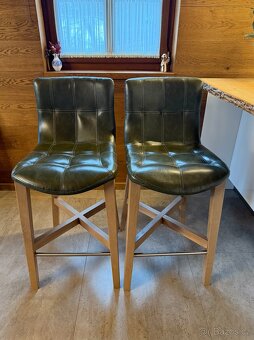 Barové židle v imitaci kůže - 2