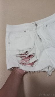 Bílé riflové kraťasy - 2