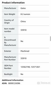 Termostat na americká auta - 2