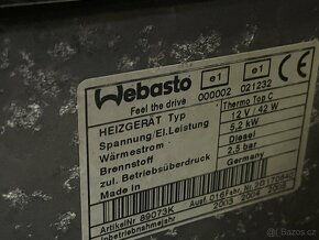 Webasto thermo top c 12/42w 5.2kw diesel - 2