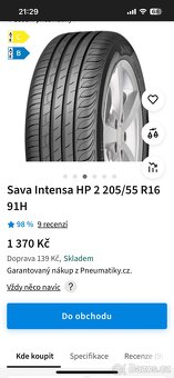 Letní pneu 205/55/16 - 2