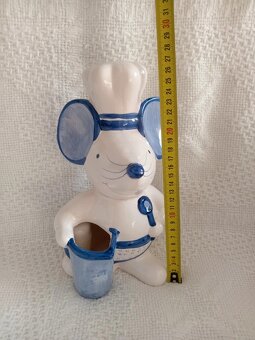 Porcelánová modro bílá myš - 2