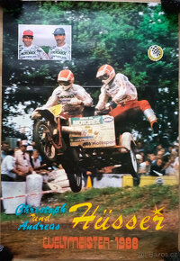 závodní motokára plakát Yamaha Honda sidecarkros silniční - 2