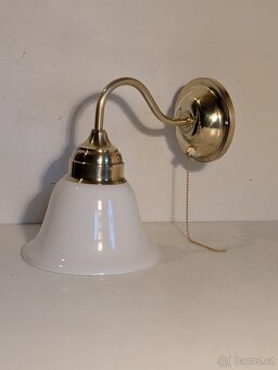 mosazná lampa, lampička s vypínačem, až 2 ks - 2