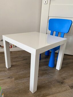Detska zidle Ikea MAMMUT + Ikea stolek LACK - 2