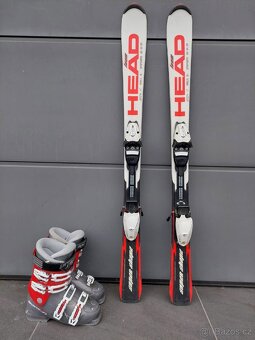 Dětské lyže HEAD, 117 cm + hůlky + lyžáky - 2
