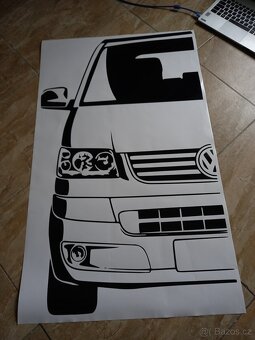 Samolepka vw transporter na bytové dveře - 2