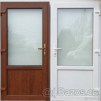 Dveře vchodové ořech. zlatý dub, antracit, mahagon, bílé . - 2