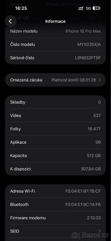 Apple iPhone 16 Pro Max 512 GB Černý Titan - 2