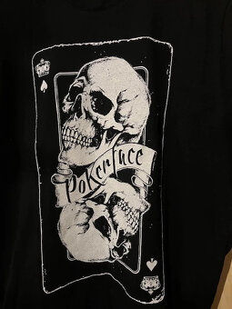 Pánské bavlněné triko s potiskem Pokerface vel.L - 2