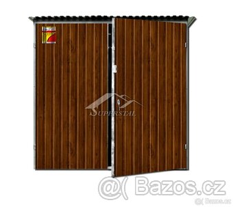 Garáž Superstal dekor dřeva 3X5 dvoukřídlá brána - 2
